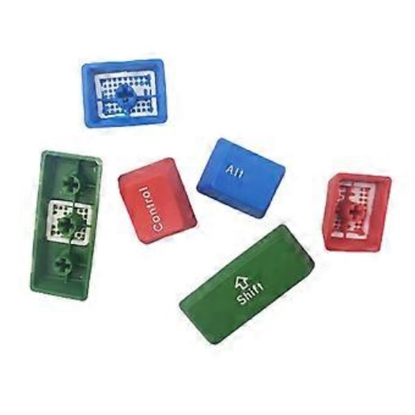 Spilltaster 10mm OEM Høyde Shift Contrl Alt Tastatursett 6 stk for DIY Gaming Mekaniske Tastaturer