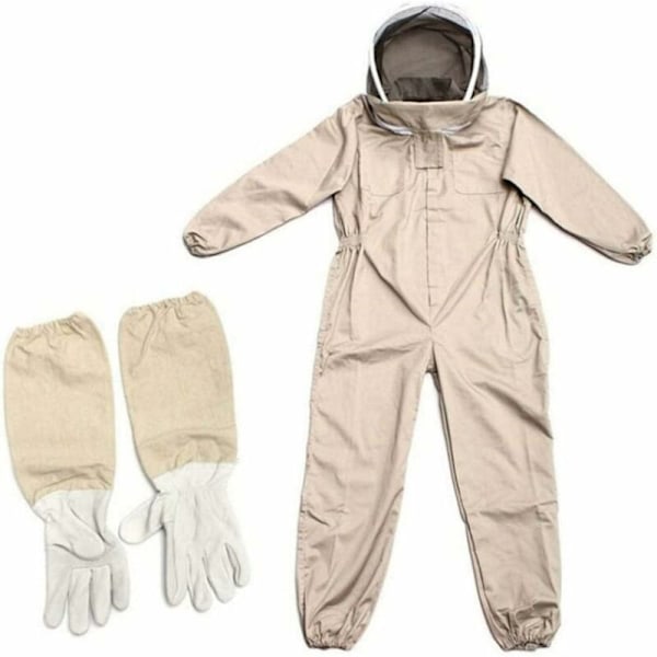 Beekeeping Suit, Professional Beekeeping Suit with Gloves, Protective Hooded Clothing for Beekeepers XL