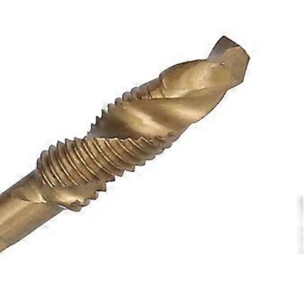 6st Kombinationsborr-gängsnitt 1/4 tums Hex Skaft Spiral Gängning Fasning Borr M3M10