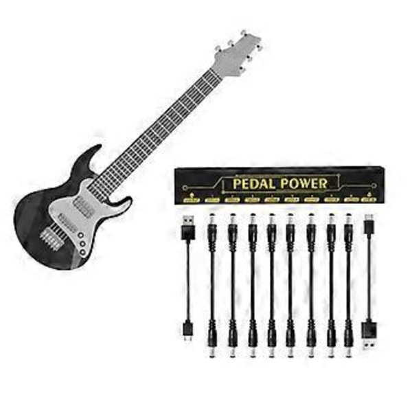 Gitarreffektpedal Strömförsörjning 8 Isolerade DC-utgångar Gitarrtillbehör