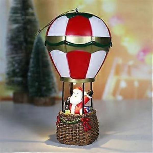 Lysande Julgransprydnader Harts Husdekoration Tomte Varmluftsballong Miniatyr Juldekoration A