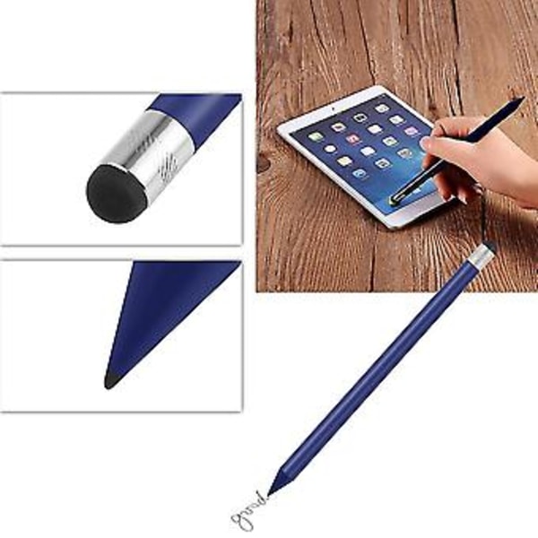 Udskiftnings Kapacitiv Touch Screen Stylus Pen Blyant til iPhone/ Blackberry/ HTC Mørkeblå