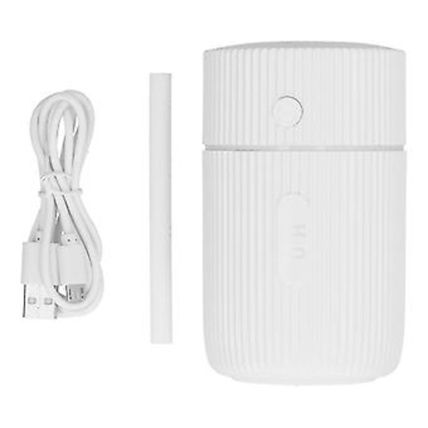 Mini Luftfukter med Fargerikt Lys, Skrivebordsluftfukter USB-drevet for Bil Kontor Rom Soverom Hvit