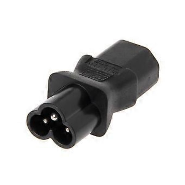 IEC 320 C13 Hona Till C6 Hane 3-Pin Klöverblad Kontakt Konverterare AC Strömadapter