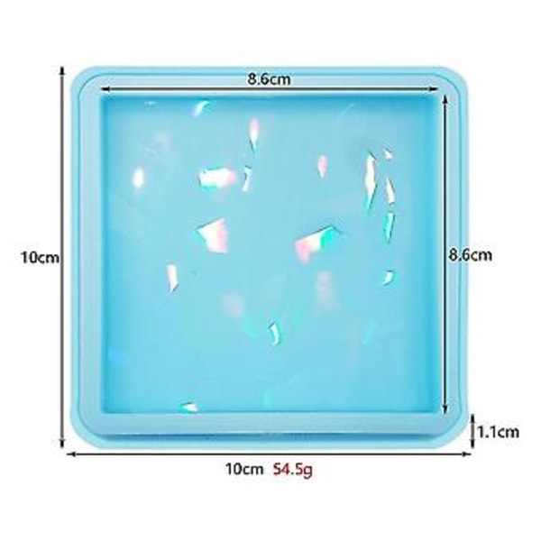 Holografisk Pad Måtte Er Epoxy Resin Form Silikoneform DIY Håndværktøj, Irregulær Rund