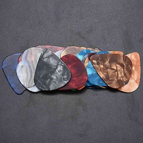 20 st Celluloid Tunna Gitarrplektrum 0,46 mm / 0,71 mm