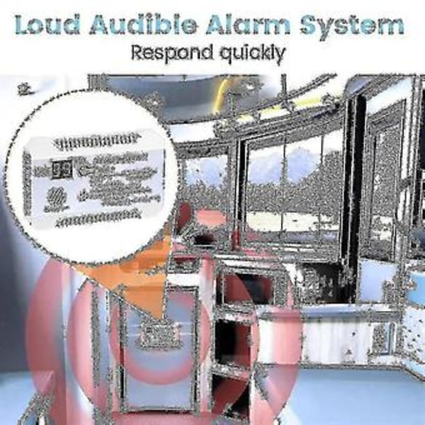 Propandetektor 12V LPG Naturgassensor Läckagealarm 85db Siren För Bil Husbil Hem Digital Propan T