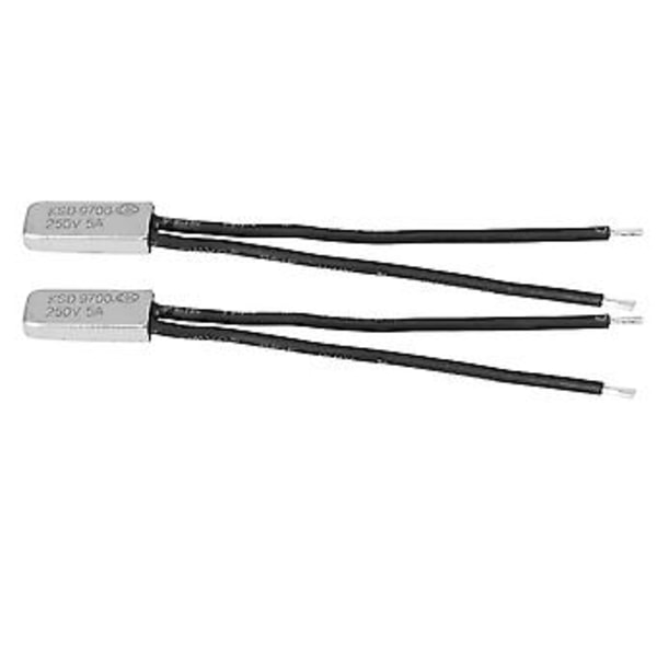2 stk. KSD9700 Normalt Lukket Temperaturkontrollbryter Termostat 85℃, Termisk Beskyttelse for Husholdningsapparater & Elektronikk, Pålitelig Overoppheting