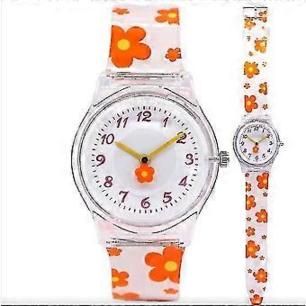 Koreansk Stil Mode Pointer Quartz Børneur Lille Blomst