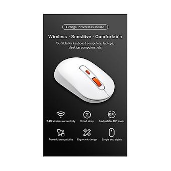 Oranssi langaton hiiri 2.4g lähetys USB-vastaanotin pelihiiri oranssille 800 näppäimistölle D:lle