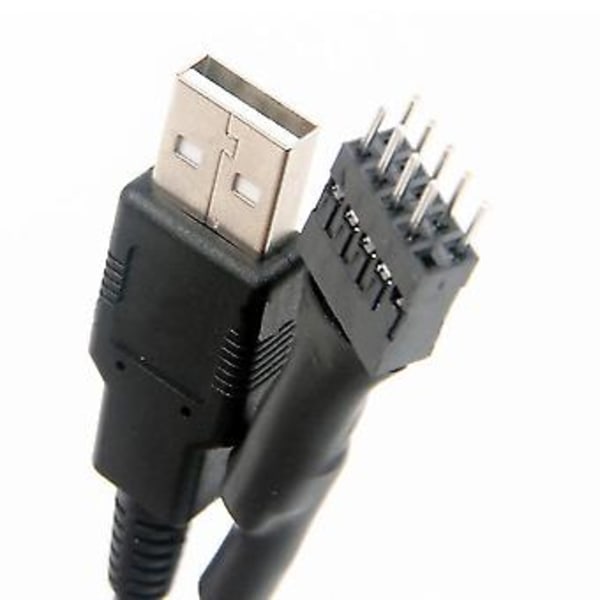 2 kpl 20 cm 9-nastainen ulkoiseen USB A -liitäntään PC-emolevyn sisäinen datakaapeli