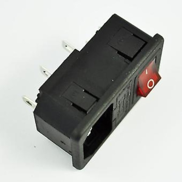 (r) Indgangsstik med sikring S 10a 250v 3 ben Iec320 C14