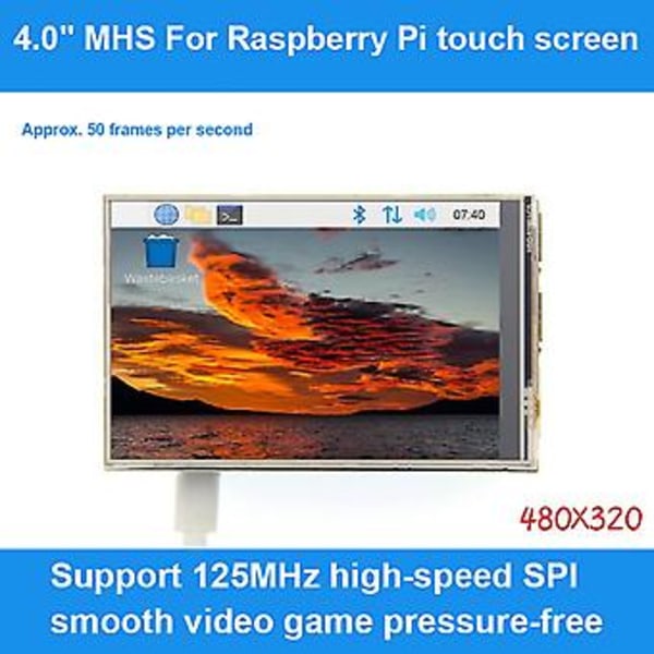 4 tuuman Rasp Pi 3b+ -näyttö 480x320 Tft-kosketusnäyttömoduuli