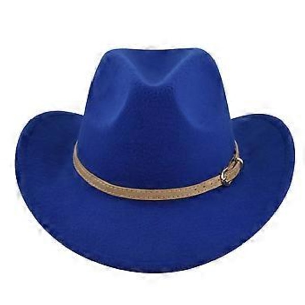Felt hatt retro imitasjon sauehatt cowboyhatt belte ullhatt nasjonal hette retro jazzhatt