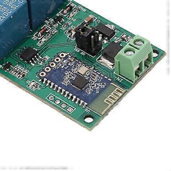 Relæmodul 2 Kanal Bluetooth Board APP Fjernbetjeningskontakt med Lysindikator DC 12V