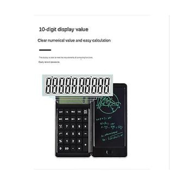 Mini Solcelle Lommeregner Skrive 6,5 Tommer Digital Grafisk LCD Skriveplade Med Stylus Bærbar Lommeregner