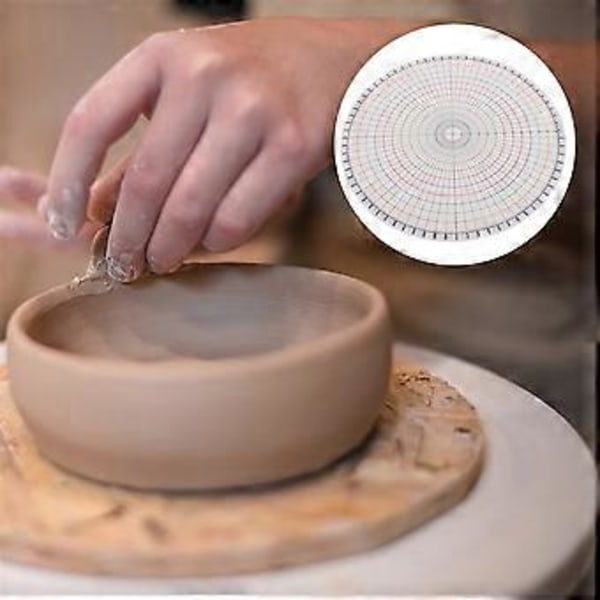 Keramiikkasaven jakotyökalu yhtä suuri ympyrä astelevy pyörivä levy keraaminen keramiikan trimmeri työkalu ympyrä asteikkoviivain