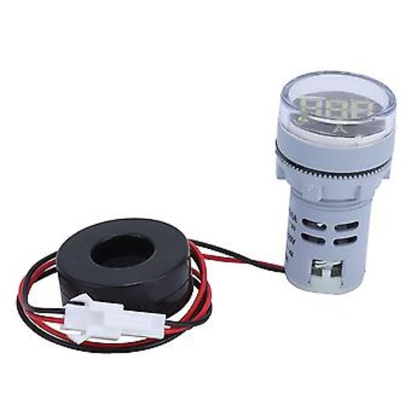 Digital Strömmätare Universal Amperemeter Signalindikatorlampa AC 220V AD16‑22DSA Vit