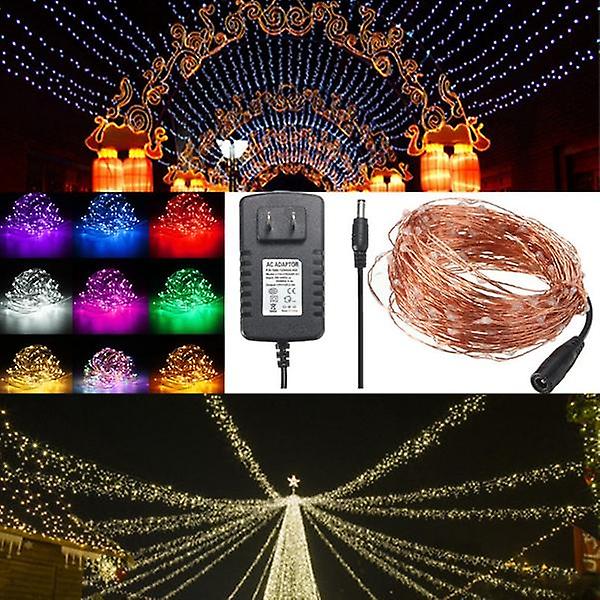 20m Ip67 200 LED Koppartråds Fe-ljussträng för X-mas Fest Dekor med 12v 2a