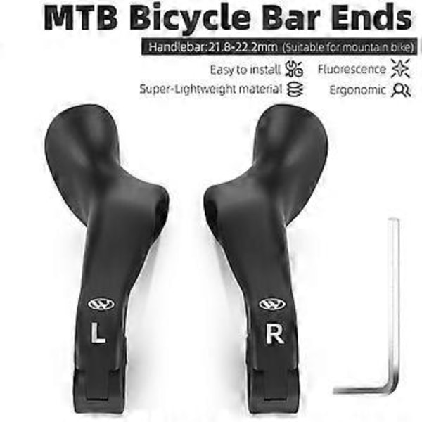 Cykelstyre Ändar Ergonomiska Halkfria MTB Mountainbike Styre Ändar för 21.8-22.8mm Styre