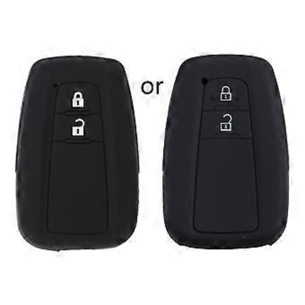 2 Knappar Silikon Bil Nyckel Fob Fodral Skydd Hållare För Chr C-hr 2017 Priu
