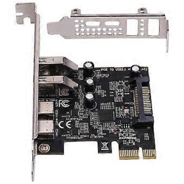 PCI-laajennuskortti 4 porttia (Type-C+A) USB 3.2 -laajennuskortti 5 Gbps nopea keskitin, ei vaadi ohjainta pöytätietokoneelle
