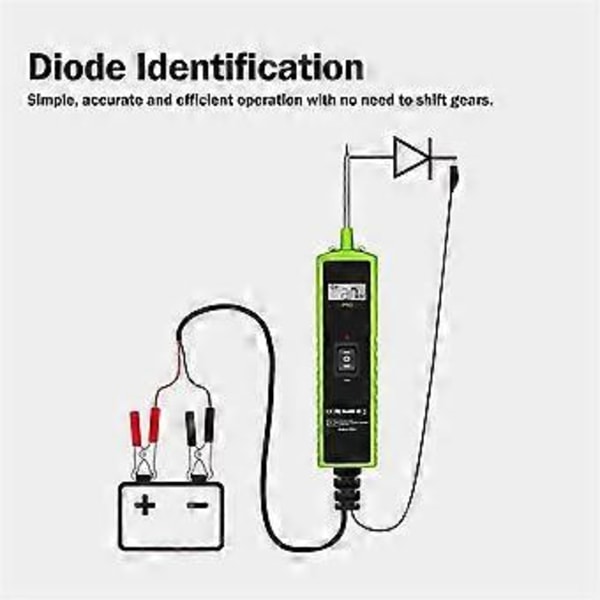 P60 Automotive Kredsløbstester Bil Elektrisk System Kortslutningstester 6-30V DC LCD Lommelygte Komponentaktivering