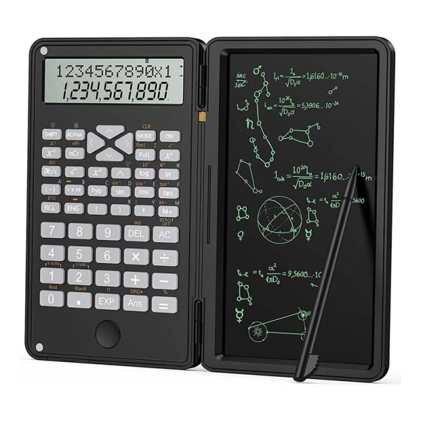 Miniräknare, vetenskapliga miniräknare 12-siffrig miniräknare Skrivplatta, hopfällbar finanskalkylator, för skolkontoret