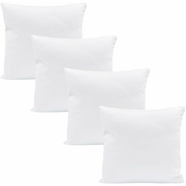 Quiltat mikrofiberkudde 40x40 cm – Sovkudde vit Kudde vit Fyllningskudde - Set om 4 stycken