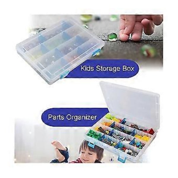 Grejkasse Snackle Box Container Perle Organizer Rum Organizer Boks Opbevaringsboks Med Blå Div
