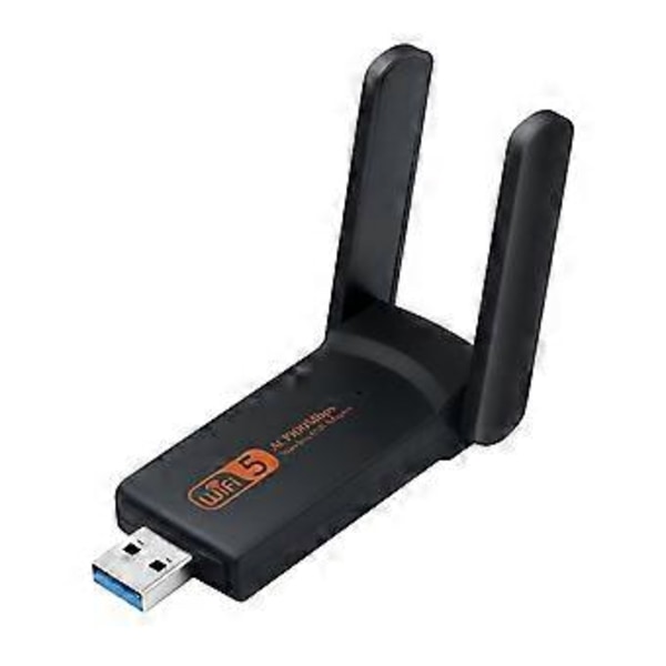 2.4G/5.0G Trådlöst Nätverkskort för Stationär Dator Stöd för Windows XP Vista USB WiFi Adapter Dual-Band 1900Mbps
