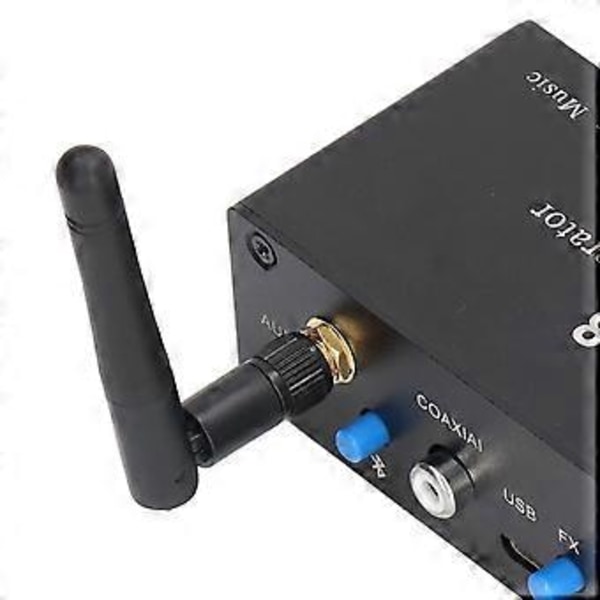 Digital Reverb Stereo Förstärkare Bluetooth 5.0 Dubbel Mikrofoningång DC 12V