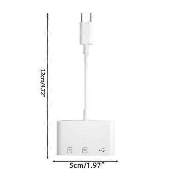 USB 2.0 Type-C OTG -kortinlukija USB TF CF Compact Flash -datakaapeli Mini-sovitin