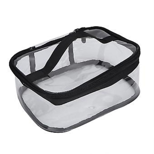 Transparent Bærbar Vandtæt Kosmetik Makeup Opbevarings Organizer Rejse Vasketaske (22*16*8cm)