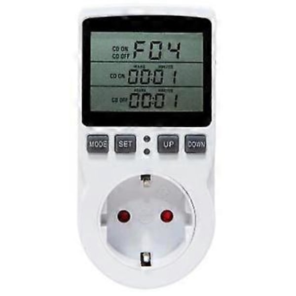Multifunktionell Termostat Temperaturkontroller Uttag med Timer Switch 16a Värme Kylning