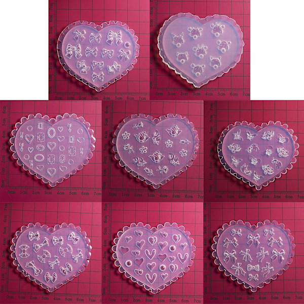 Diy 3d silikone neglekunst dekorative designs form neglekunst fremstillingsværktøjer form