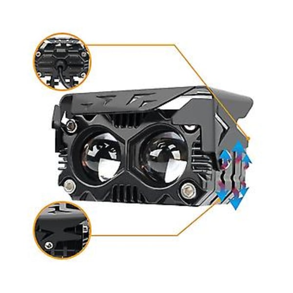 1 st 60W LED Extraljus Dimljus Dubbla Cykler Extra