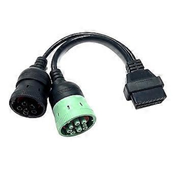 6-benet J1708 eller 9-benet J1939 til 16-benet OBD2 OBDII Adapterkabel til Lastbil Bil