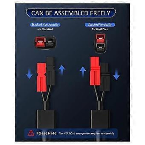 4-i-1 Solpanelkontakt Förlängningskabel Splitter för Anderson Kontakt DC Adapter Strömkontakt XT60 Hona Conn