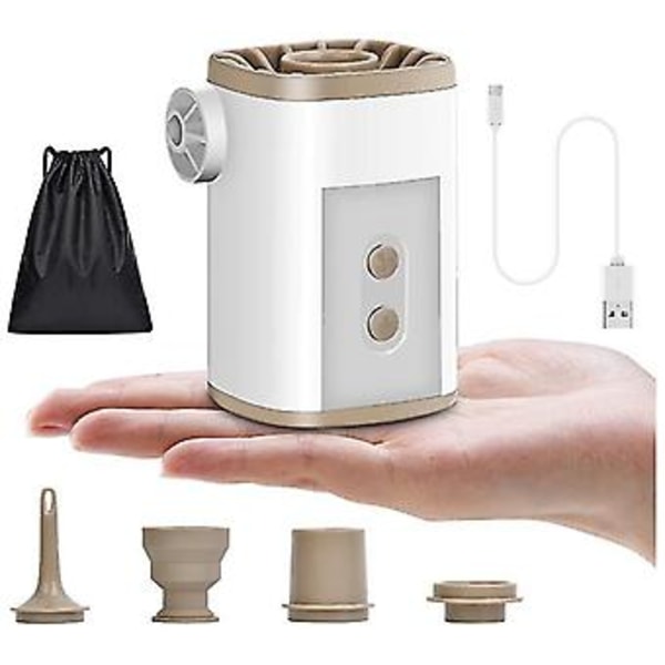 Sähköpumppu 3600mah Kannettava Pumppu Type-c Ladattava 6 Suuttimella Led Cam O:lle