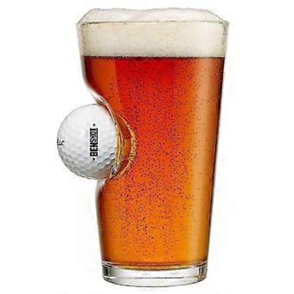 Glas med Äkta Golfboll - 473 ml | Bröllopsdagspresenter till Män, Bröllopspresenter, Julklappar, Jubileumspresenter, Duschpresenter