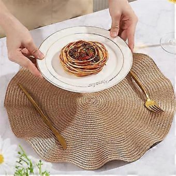 Aalto Pyöreä Tabletti, Pyöreä Palovammasuoja, Ruokapöydän Eristys Länsimainen Tabletti, Keittiön Pöytämatto, Oranssi
