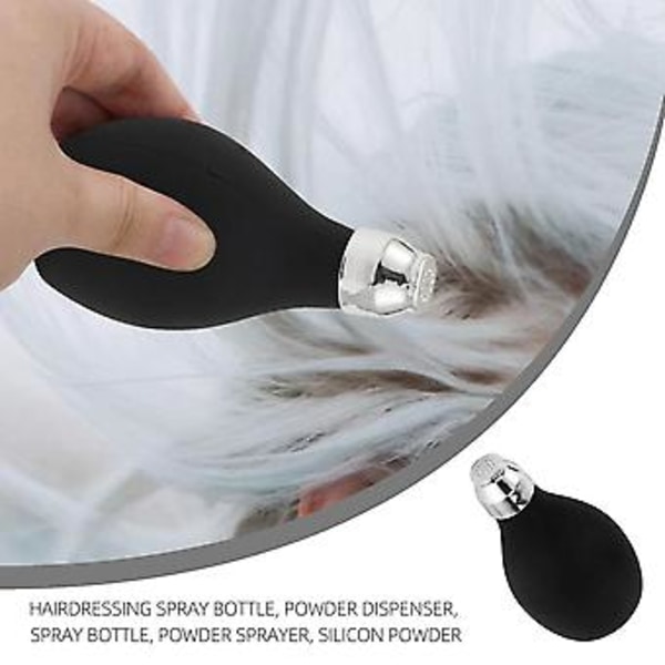 Pulversprayflaske, genopfyldelig silikone pulverdispenser tom pulverbeholder til barber, holdbar