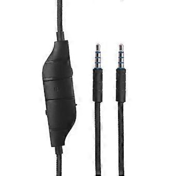 3,5 mm øretelefon lydkabel med inline-kontroll for G633 G933 gaming headset hodetelefontilbehør