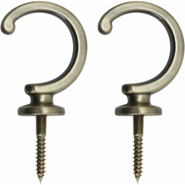 Gardinstangstropper, 1 par gardinstangstropper kroker, gardinstangstropper dekorative kroker, laget av sinklegering, holdbar, utsøkt, egnet for gardiner