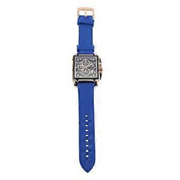 Blåt Quartz Chronograf Herreur: Vandafvisende, Selvlysende Silikonerem til Mode og Afslappede Omgivelser