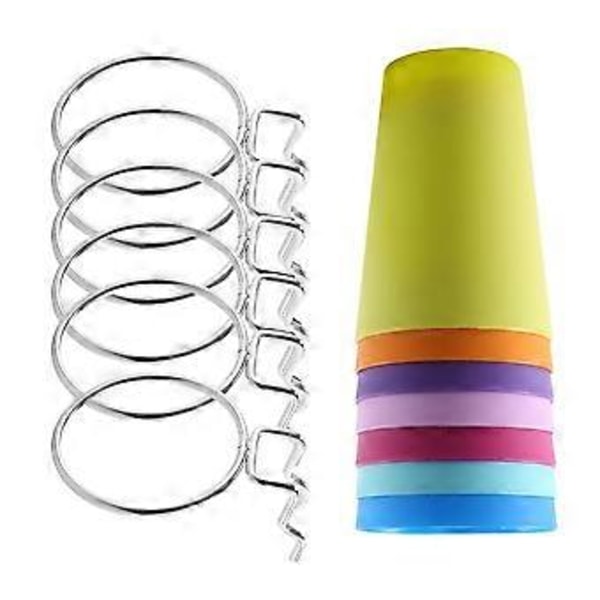 7 sæt pegboard-bakker med ringe, ringformede pegboard-kroge med pegboard-kopper, pegboard-kopholder Acc