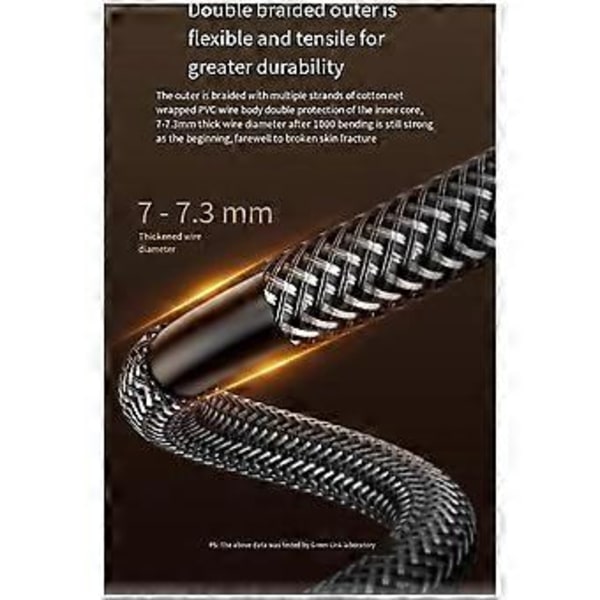 -Kompatibel Kabel 8K/60Hz for TV-boks Hastighetssertifisert 8K@60Hz Kabel 48Gbps 0.5M