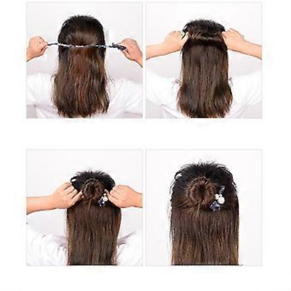 Elegant Tygklämma Twist Updo Maker: Hårknutshållare och Hårstylingverktyg Tillbehör (#6)