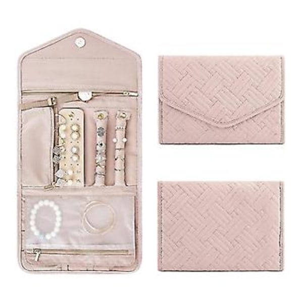 Rejse Smykke Organizer Rulle Foldbar Smykke Etui Til Rejse-ringe Halskæder Armbånd Øreringe P